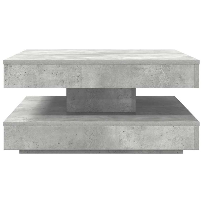 Casa si Gradina - Mobilier - Mese si birouri - Masute de cafea - Masuta cafea rotativa 360 grade, gri beton 70x70x34,5 cm - Infinity.ro