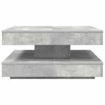 Casa si Gradina - Mobilier - Mese si birouri - Masute de cafea - Masuta cafea rotativa 360 grade, gri beton 70x70x34,5 cm - Infinity.ro