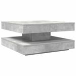 Casa si Gradina - Mobilier - Mese si birouri - Masute de cafea - Masuta cafea rotativa 360 grade, gri beton 70x70x34,5 cm - Infinity.ro