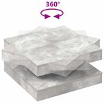 Casa si Gradina - Mobilier - Mese si birouri - Masute de cafea - Masuta cafea rotativa 360 grade, gri beton 70x70x34,5 cm - Infinity.ro