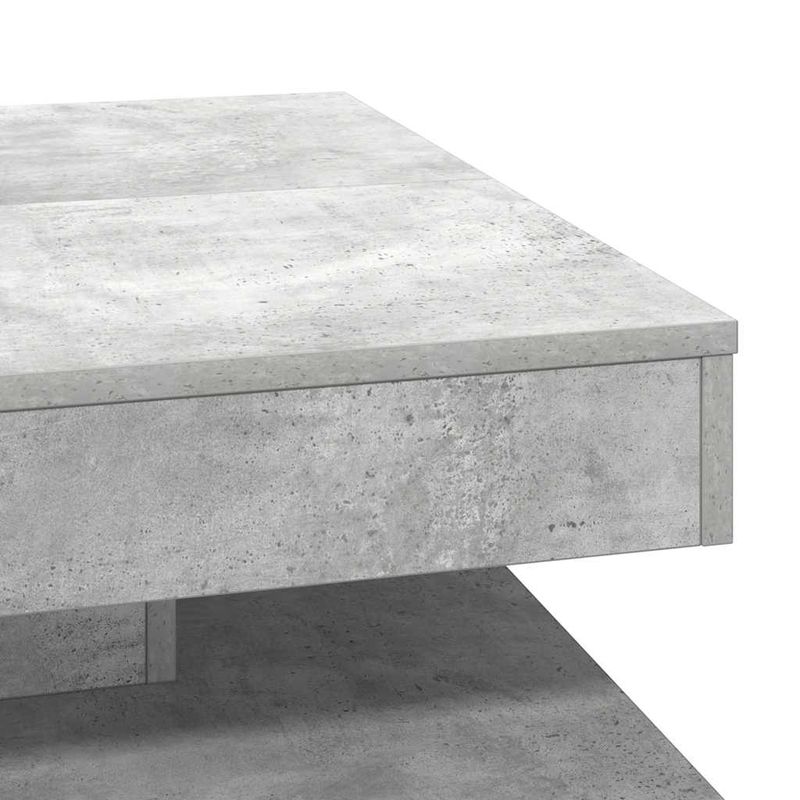 Casa si Gradina - Mobilier - Mese si birouri - Masute de cafea - Masuta cafea rotativa 360 grade, gri beton 70x70x34,5 cm - Infinity.ro