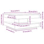Casa si Gradina - Mobilier - Mese si birouri - Masute de cafea - Masuta cafea rotativa 360 grade, gri beton 70x70x34,5 cm - Infinity.ro
