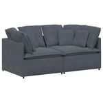Casa si Gradina - Mobilier - Canapele si coltare - Canapele - Canapea modulara cu perne catifea gri inchis - Infinity.ro