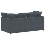 Casa si Gradina - Mobilier - Canapele si coltare - Canapele - Canapea modulara cu perne catifea gri inchis - Infinity.ro