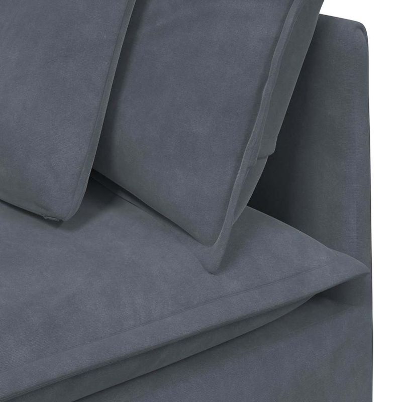 Casa si Gradina - Mobilier - Canapele si coltare - Canapele - Canapea modulara cu perne catifea gri inchis - Infinity.ro