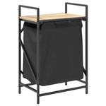 Casa si Gradina - Sanitare - Suporturi si accesorii baie - Accesorii baie - Cos de rufe 1 compartiment cu raft stejar sonoma - Infinity.ro