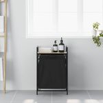 Casa si Gradina - Sanitare - Suporturi si accesorii baie - Accesorii baie - Cos de rufe 1 compartiment cu raft stejar sonoma - Infinity.ro