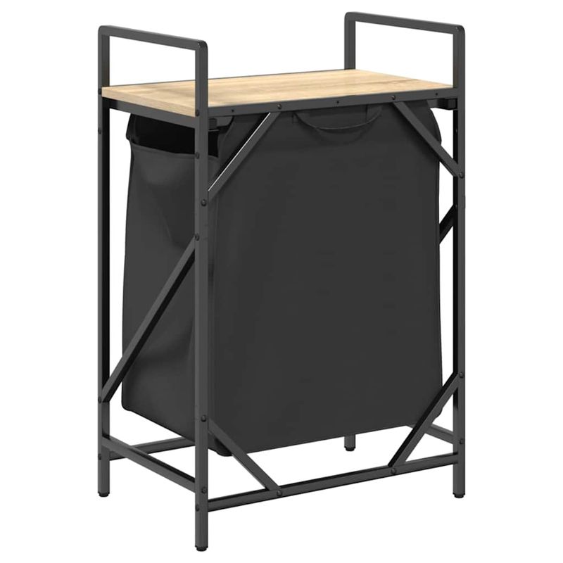 Casa si Gradina - Sanitare - Suporturi si accesorii baie - Accesorii baie - Cos de rufe 1 compartiment cu raft stejar sonoma - Infinity.ro