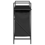 Casa si Gradina - Sanitare - Suporturi si accesorii baie - Accesorii baie - Cos de rufe 2 compartimente cu raft stejar negru - Infinity.ro