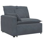 Casa si Gradina - Mobilier - Canapele si coltare - Canapele - Canapea modulara cu perne catifea gri inchis - Infinity.ro