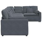 Casa si Gradina - Mobilier - Canapele si coltare - Canapele - Canapea modulara cu perne catifea gri inchis - Infinity.ro