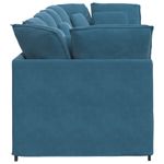 Casa si Gradina - Mobilier - Canapele si coltare - Canapele - Canapea modulara cu perne, albastru, catifea - Infinity.ro