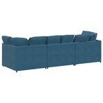 Casa si Gradina - Mobilier - Canapele si coltare - Canapele - Canapea modulara cu perne, albastru, catifea - Infinity.ro