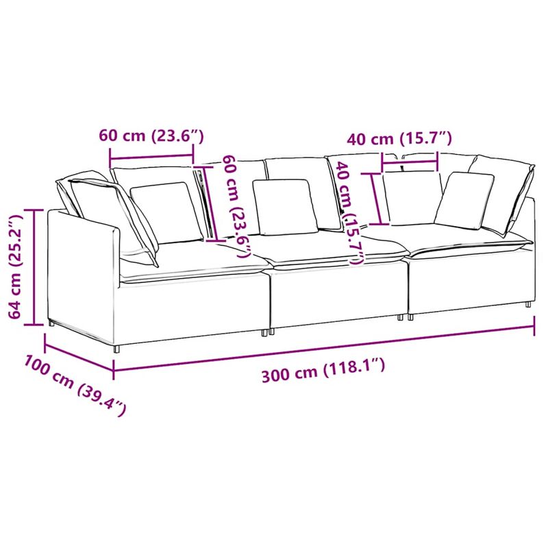 Casa si Gradina - Mobilier - Canapele si coltare - Canapele - Canapea modulara cu perne, albastru, catifea - Infinity.ro