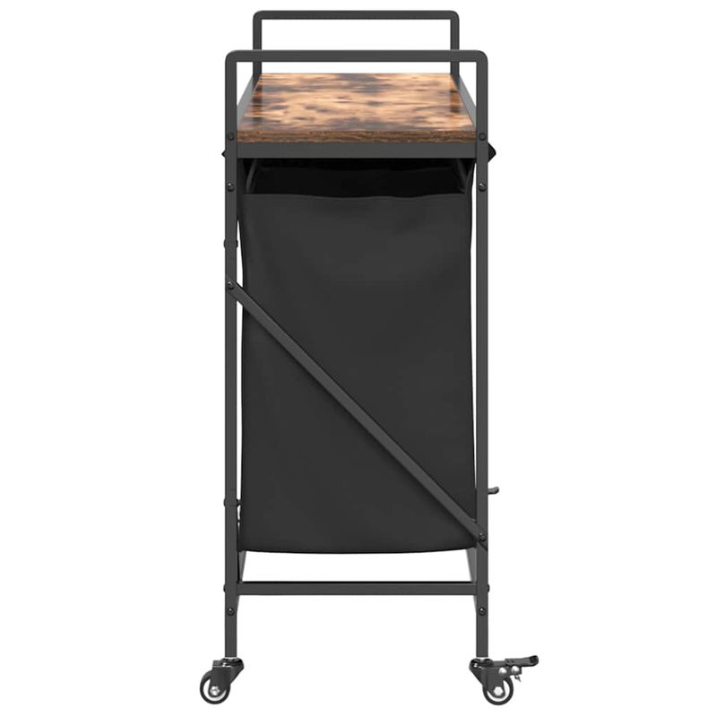 Casa si Gradina - Sanitare - Suporturi si accesorii baie - Accesorii baie - Cos de rufe 3 compartimente cu roti stejar fumuriu - Infinity.ro