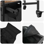 Casa si Gradina - Sanitare - Suporturi si accesorii baie - Accesorii baie - Cos de rufe 3 compartimente cu roti stejar fumuriu - Infinity.ro