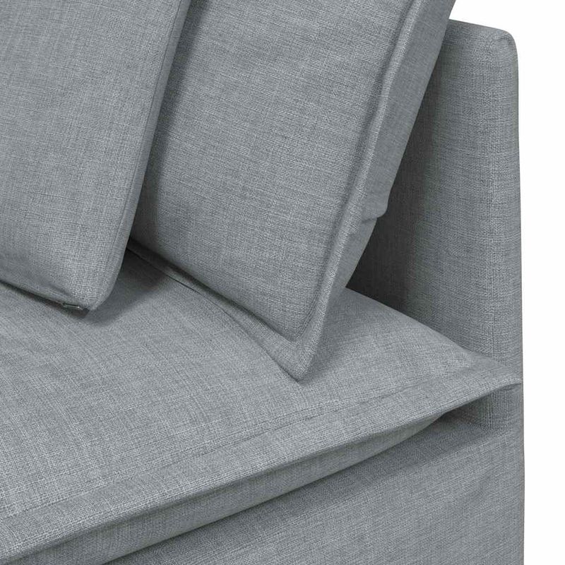 Casa si Gradina - Mobilier - Canapele si coltare - Canapele - Canapea modulara cu perne, gri deschis, textil - Infinity.ro