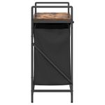 Casa si Gradina - Sanitare - Suporturi si accesorii baie - Accesorii baie - Cos de rufe 2 compartimente cu raft stejar fumuriu - Infinity.ro