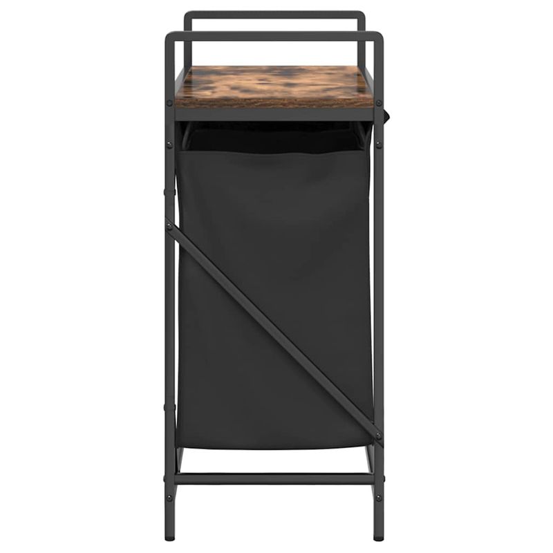 Casa si Gradina - Sanitare - Suporturi si accesorii baie - Accesorii baie - Cos de rufe 2 compartimente cu raft stejar fumuriu - Infinity.ro