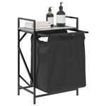 Casa si Gradina - Sanitare - Suporturi si accesorii baie - Accesorii baie - Cos de rufe 1 compartiment cu raft sonoma gri - Infinity.ro