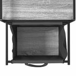 Casa si Gradina - Sanitare - Suporturi si accesorii baie - Accesorii baie - Cos de rufe 1 compartiment cu raft sonoma gri - Infinity.ro