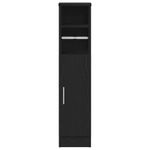Casa si Gradina - Mobilier - Mobilier baie - Comode baie - Dulap de baie cu suport role, negru, 20,5x22x90 cm - Infinity.ro