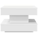 Casa si Gradina - Mobilier - Mese si birouri - Masute de cafea - Masuta cafea rotativa 360 grade, alb 50x50x34,5 cm - Infinity.ro
