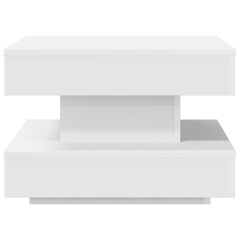 Casa si Gradina - Mobilier - Mese si birouri - Masute de cafea - Masuta cafea rotativa 360 grade, alb 50x50x34,5 cm - Infinity.ro
