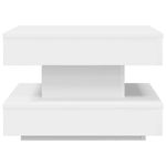 Casa si Gradina - Mobilier - Mese si birouri - Masute de cafea - Masuta cafea rotativa 360 grade, alb 50x50x34,5 cm - Infinity.ro