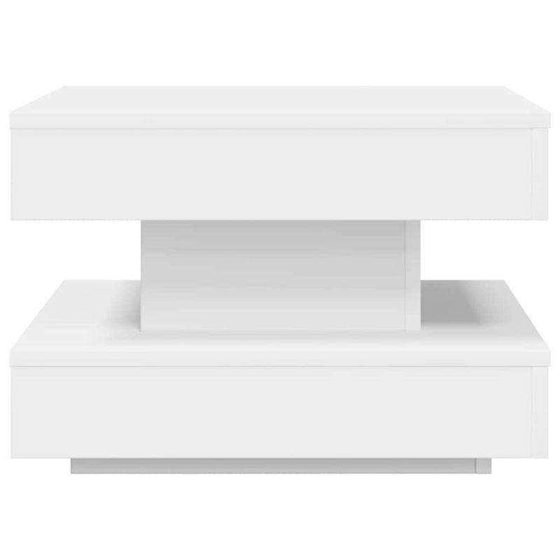 Casa si Gradina - Mobilier - Mese si birouri - Masute de cafea - Masuta cafea rotativa 360 grade, alb 50x50x34,5 cm - Infinity.ro