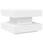 Casa si Gradina - Mobilier - Mese si birouri - Masute de cafea - Masuta cafea rotativa 360 grade, alb 50x50x34,5 cm - Infinity.ro