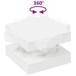 Casa si Gradina - Mobilier - Mese si birouri - Masute de cafea - Masuta cafea rotativa 360 grade, alb 50x50x34,5 cm - Infinity.ro