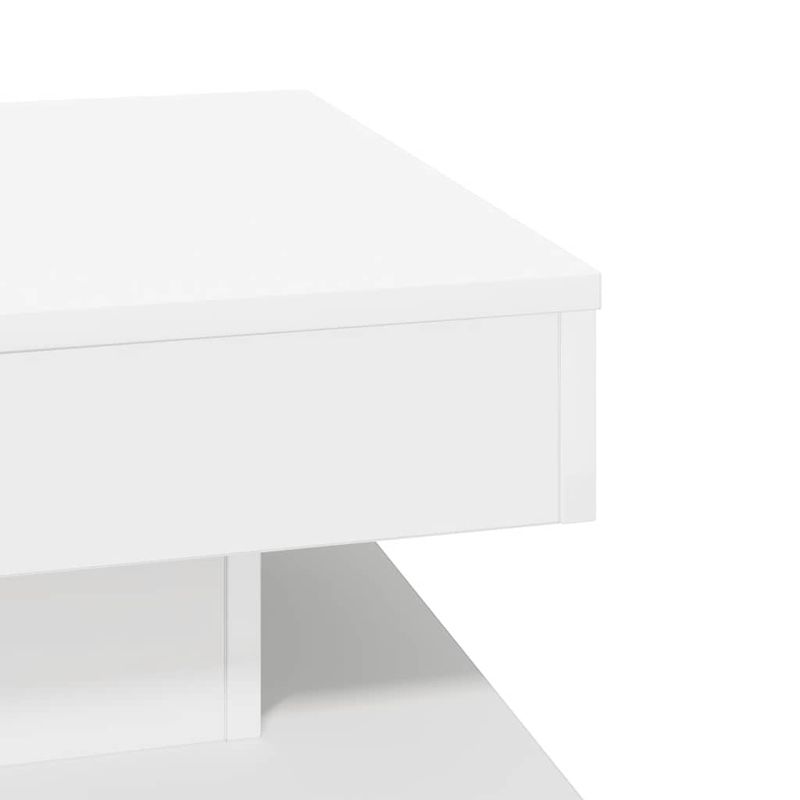 Casa si Gradina - Mobilier - Mese si birouri - Masute de cafea - Masuta cafea rotativa 360 grade, alb 50x50x34,5 cm - Infinity.ro