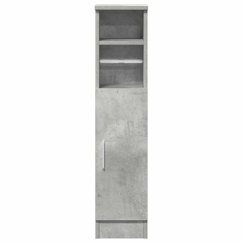 Casa si Gradina - Mobilier - Mobilier baie - Comode baie - Dulap de baie cu suport role, gri beton, 20,5x22x90 cm - Infinity.ro