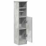 Casa si Gradina - Mobilier - Mobilier baie - Comode baie - Dulap de baie cu suport role, gri beton, 20,5x22x90 cm - Infinity.ro