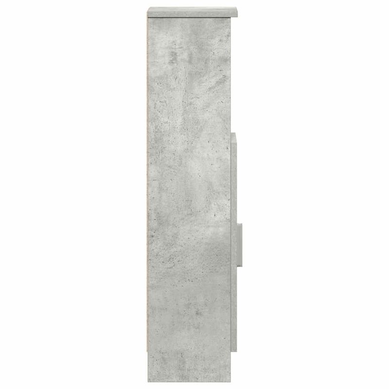 Casa si Gradina - Mobilier - Mobilier baie - Comode baie - Dulap de baie cu suport role, gri beton, 20,5x22x90 cm - Infinity.ro