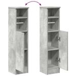 Casa si Gradina - Mobilier - Mobilier baie - Comode baie - Dulap de baie cu suport role, gri beton, 20,5x22x90 cm - Infinity.ro