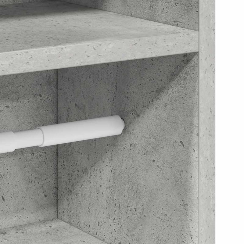 Casa si Gradina - Mobilier - Mobilier baie - Comode baie - Dulap de baie cu suport role, gri beton, 20,5x22x90 cm - Infinity.ro