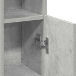 Casa si Gradina - Mobilier - Mobilier baie - Comode baie - Dulap de baie cu suport role, gri beton, 20,5x22x90 cm - Infinity.ro