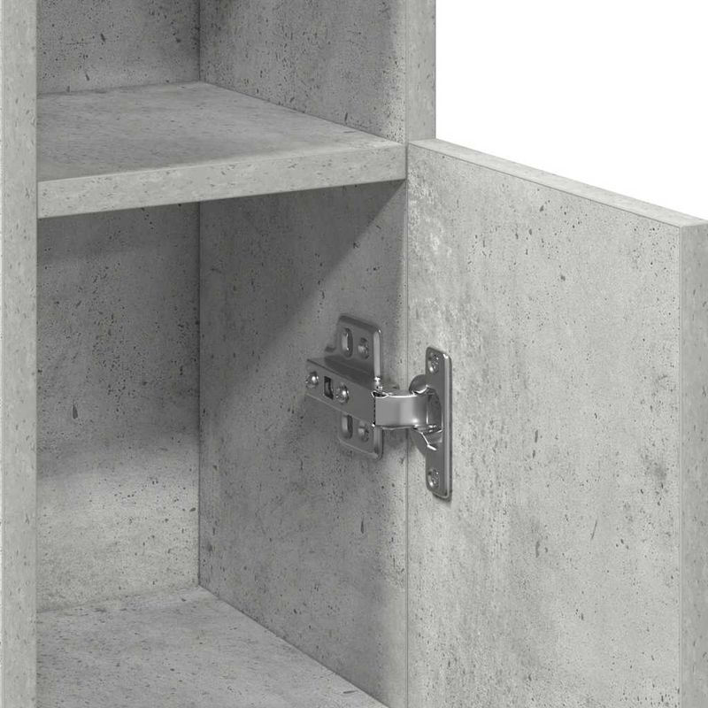 Casa si Gradina - Mobilier - Mobilier baie - Comode baie - Dulap de baie cu suport role, gri beton, 20,5x22x90 cm - Infinity.ro