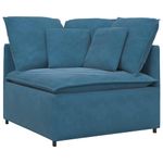 Casa si Gradina - Mobilier - Canapele si coltare - Canapele - Canapea modulara cu perne, albastru, catifea - Infinity.ro