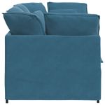 Casa si Gradina - Mobilier - Canapele si coltare - Canapele - Canapea modulara cu perne, albastru, catifea - Infinity.ro