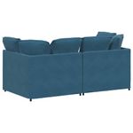 Casa si Gradina - Mobilier - Canapele si coltare - Canapele - Canapea modulara cu perne, albastru, catifea - Infinity.ro