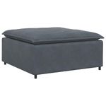 Casa si Gradina - Mobilier - Canapele si coltare - Canapele - Canapea modulara cu taburet si perne catifea gri inchis - Infinity.ro