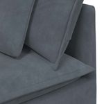 Casa si Gradina - Mobilier - Canapele si coltare - Canapele - Canapea modulara cu taburet si perne catifea gri inchis - Infinity.ro