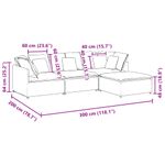 Casa si Gradina - Mobilier - Canapele si coltare - Canapele - Canapea modulara cu taburet si perne catifea gri inchis - Infinity.ro