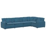 Casa si Gradina - Mobilier - Canapele si coltare - Canapele - Canapea modulara cu perne, albastru, catifea - Infinity.ro