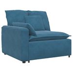 Casa si Gradina - Mobilier - Canapele si coltare - Canapele - Canapea modulara cu perne, albastru, catifea - Infinity.ro