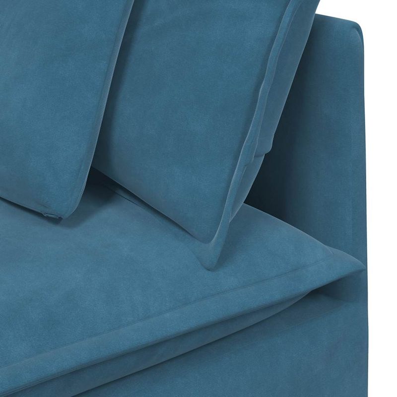 Casa si Gradina - Mobilier - Canapele si coltare - Canapele - Canapea modulara cu perne, albastru, catifea - Infinity.ro
