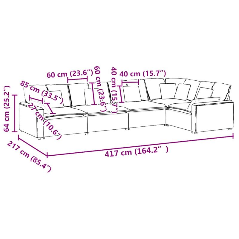 Casa si Gradina - Mobilier - Canapele si coltare - Canapele - Canapea modulara cu perne, albastru, catifea - Infinity.ro